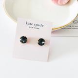 Kate Spade Jewelry | Last Onekate Spade Crystal Stud Earrings Black | Color: Black/Gold | Size: Os