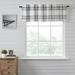 Gracie Oaks Cohenn Plaid Cotton Tailored Window Valance in 100% Cotton in Black/White | 19 H x 60 W x 3.25 D in | Wayfair