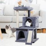 Tucker Murphy Pet™ 35" Deemston Multi-Level Indoor Cat Tree Manufactured Wood in Brown | 34.8 H x 19.7 W x 17.7 D in | Wayfair