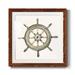 Wexford Home At The Helm II-Premium Framed Print - Ready To Hang Canvas, Solid Wood in Black/Blue/Green | 35.5 H x 35.5 W x 1.5 D in | Wayfair