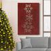 The Holiday Aisle® Snowflakes On II Premium Gallery Wrapped Canvas - Ready To Hang Snowflakes on II Metal in Red | 60 H x 40 W x 1 D in | Wayfair