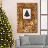 The Holiday Aisle® Xmas Tree Premium Gallery Wrapped Canvas - Ready To Hang Xmas Tree Canvas, in Black/Brown/Green | 18 H x 12 W x 1 D in | Wayfair