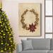 The Holiday Aisle® Wreath Premium Gallery Wrapped Canvas - Ready To Hang Wreath Metal in Brown/Red/White | 48 H x 32 W x 1 D in | Wayfair