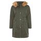 Yours - Khaki Faux Fur Trim Hooded Parka - Women's - Plus Size Curve