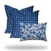 MARINA Collection Indoor/Outdoor Lumbar Pillow Set, Envelope Covers w/Inserts - 20 x 20