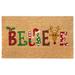 RugSmith Multi Machine Tufted Believe Doormat, 18" x 30" - 18" x 30"