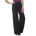 Plus Size Women's Everyday Stretch Knit Wide Leg Pant by Jessica London in Black (Size 14/16) Soft Lightweight Wide-Leg