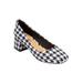 Wide Width Women's The Marisol Pump by Comfortview in Houndstooth (Size 12 W)