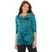 Plus Size Women's Starlight Top by Catherines in Emerald Green (Size 3X)