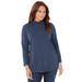 Plus Size Women's Suprema® Turtleneck by Catherines in Navy (Size 5X)