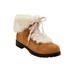 Extra Wide Width Women's The Arctic Bootie by Comfortview in Tan (Size 8 1/2 WW)