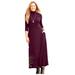 Plus Size Women's AnyWear Maxi Dress by Catherines in Midnight Berry (Size 4X)