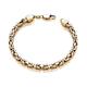 Old English Jewellers 9ct Yellow Gold on Silver Men's BYZANTINE Bracelet - Square