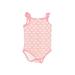 Hudson Baby Short Sleeve Onesie: Pink Floral Bottoms - Size 18 Month