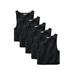 Men's Big & Tall Ribbed Cotton Tank Undershirt 5-pack by KingSize in Black (Size 3XL)