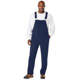 Men's Big & Tall Fleece overalls by KingSize in Navy (Size 5XL)