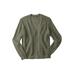 Men's Big & Tall Shaker Knit V-Neck Cardigan Sweater by KingSize in Olive (Size 8XL)