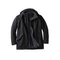 Men's Big & Tall Sherpa-Lined Parka by KingSize in Black (Size 8XL)