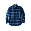 Men's Big & Tall Holiday Plaid Flannel Shirt by Liberty Blues in New Navy Plaid (Size L)