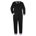 Men's Big & Tall Waffle Thermal Union Suit by KingSize in Black (Size 4XL) Pajamas