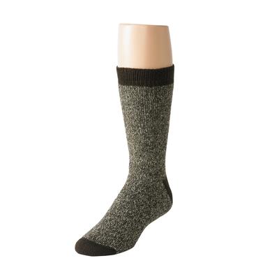 Men's Big & Tall Chunky boot sock by KingSize in Brown Marl (Size XL)