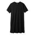 Men's Big & Tall Lightweight t-shirt nightshirt by KingSize in Black (Size 4XL/5XL)