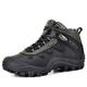 XPETI Men's Leather Waterproof Walking Hiking Boots Trekking Ankle Shoes Black Grey Size 6 UK