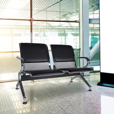 Kinbor 2-Seat Reception Chair Waiting Room Chair Guest Chair Leather Office Airport Salon Bench