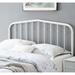 Camberly Arched Queen Size White Metal Headboard