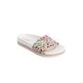 Wide Width Women's The Evie Footbed Sandal by Comfortview in Multi (Size 7 W)