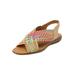 Plus Size Women's The Celestia Sling Sandal by Comfortview in Multi Pastel (Size 11 W)
