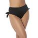 Plus Size Women's Bow High Waist Brief by Swimsuits For All in Black (Size 24)