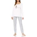 Triumph Sets PK 02 LSL Women's Pajama Set Silk White, 18 UK (46 EU)