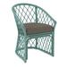 Braxton Culler Kent Arm Chair Wicker/Rattan in Green | 34 H x 25 W x 25 D in | Wayfair 1084-029/0863-84/SEAMIST