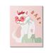 Stupell Industries 63_Bae Heart Sentiment Parisian French Bulldog Beret Hat Stretched Canvas Wall Art By Daphne Polselli in Pink | Wayfair