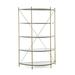 Joe Ruggiero Collection Baldwin 67" H x 55.44" W Etagere Bookcase Wood in Brown | 67 H x 55.44 W x 17.5 D in | Wayfair JR005-79-Oak-R