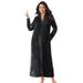 Plus Size Women's The Microfleece Robe by Dreams & Co. in Black (Size 14/16)