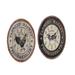 Set Of 2 Black Metal Farmhouse Wall Clock by Quinn Living in Black