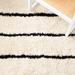 Black/White 1.77 in Area Rug - Mercury Row® Prendergast Striped Ivory/Black Area Rug, Polypropylene | 1.77 D in | Wayfair