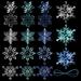 The Holiday Aisle® 18 Piece Snowflake Ornament Set Plastic in Blue/Green, Size 2.2 H x 2.2 W x 0.2 D in | Wayfair 7DBD0FA3218D4992B906D74A70C2749D