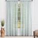 Orren Ellis Maizee Striped Semi Sheer Rod Pocket Curtain Panel Polyester in Green/Blue | 96 H in | Wayfair EA7DDD44095E41F78BEEBEA7348A38A9