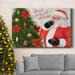 The Holiday Aisle® Arose Such A Clatter Collection A Premium Gallery Wrapped Canvas - Ready To Hang Canvas, in Black/Blue/Green | Wayfair