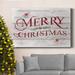 The Twillery Co.® Irina 'Merry Christmas' - Wrapped Canvas Print Metal in Red | 60 H x 40 W x 1 D in | Wayfair C5AE2EDFE8194350AE563458824F62D0