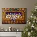 The Holiday Aisle® Snowmen Premium Gallery Wrapped Canvas - Ready To Hang Metal in Blue/Green/Red | 48 H x 32 W x 1 D in | Wayfair