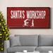 The Holiday Aisle® Santa's Workshop Premium Gallery Wrapped Canvas - Ready To Hang Canvas, Solid Wood in Red | 16 H x 8 W x 1 D in | Wayfair