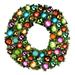 Queens of Christmas Lighted Wreath in Red/Pink/Green | 8 H x 60 W x 60 D in | Wayfair GWBM-05-TROP-LWW