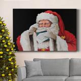 The Holiday Aisle® Letter To Santa II Premium Gallery Wrapped Canvas - Ready To Hang Metal in Black/Blue/Green | 60 H x 40 W x 1 D in | Wayfair