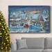 The Twillery Co.® Celebrating Home For The Holidays Premium Gallery Wrapped Canvas - Ready To Hang Canvas in Black/Blue/Green | Wayfair