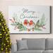 The Holiday Aisle® Winter Visitor Collection A Premium Gallery Wrapped Canvas - Ready To Hang Metal in Black/Blue/Green | Wayfair