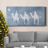 The Holiday Aisle® Star Of Bethlehem Collection D Premium Gallery Wrapped Canvas - Ready To Hang Canvas, in Blue | 16 H x 8 W x 1 D in | Wayfair